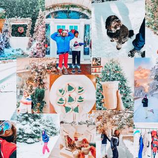 Winter tree preppy wallpaper