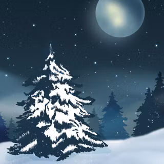 Christmas winter nights wallpaper