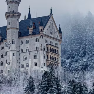 Winter old castle wallpaper