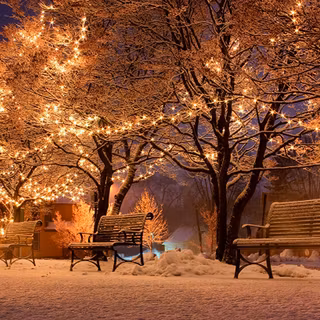 Christmas winter nights wallpaper