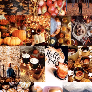Thanksgiving preppy collage wallpaper