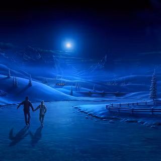 Christmas winter nights wallpaper