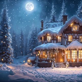 Christmas winter nights wallpaper