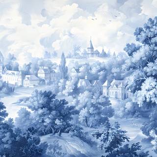 Winter old castle wallpaper