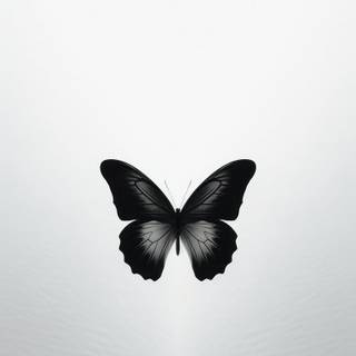 Butterfly black and white wallpaper