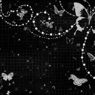 Butterfly black and white wallpaper