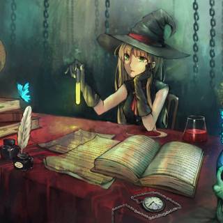 Witchy anime wallpaper