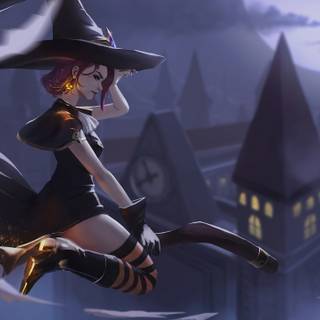 Witchy anime wallpaper