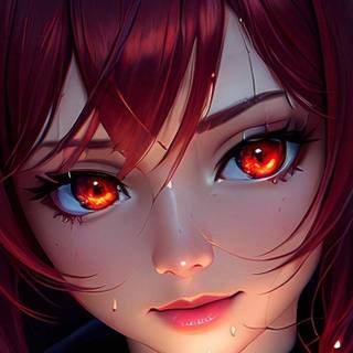 Red eye girl wallpaper