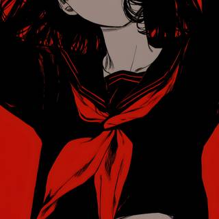 Red eye girl wallpaper