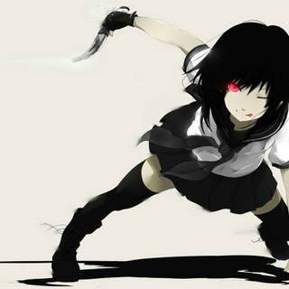 Red eye girl wallpaper