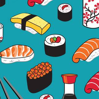 Sushi aesthetic wallpaper