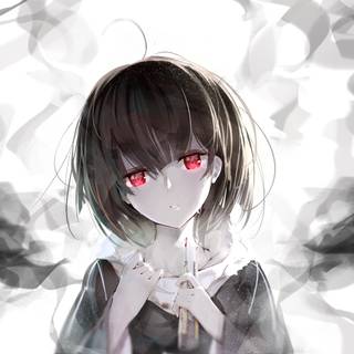 Red eye girl wallpaper