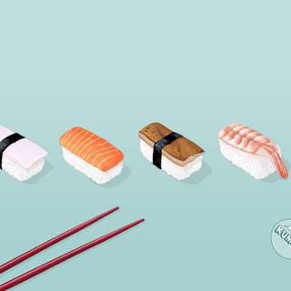 Sushi aesthetic wallpaper