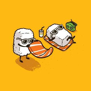 Sushi aesthetic wallpaper