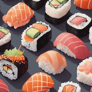 Sushi aesthetic wallpaper
