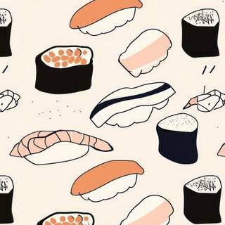 Sushi aesthetic wallpaper
