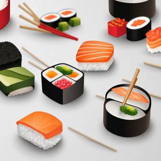 Sushi aesthetic wallpaper