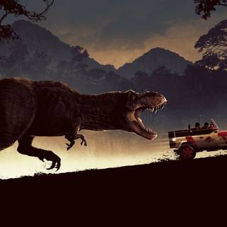 Jurassic Park T-Rex logo wallpaper