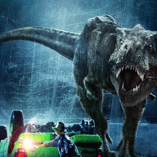 Jurassic Park T-Rex logo wallpaper