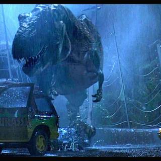 Jurassic Park T-Rex logo wallpaper