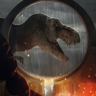 Jurassic Park T-Rex logo wallpaper