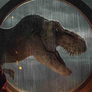 Jurassic Park T-Rex logo wallpaper