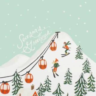 Preppy Christmas house wallpaper