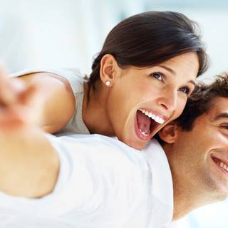 Smile couple wallpaper