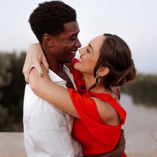 Smile couple wallpaper