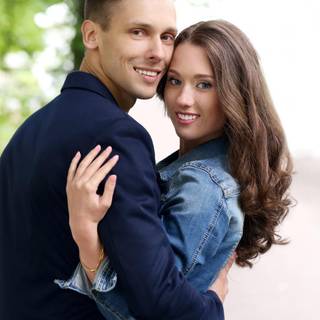 Smile couple wallpaper