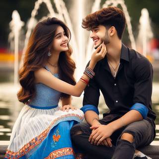 Smile couple wallpaper