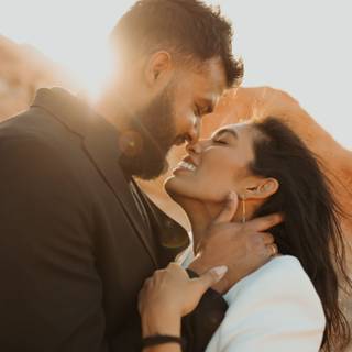 Smile couple wallpaper