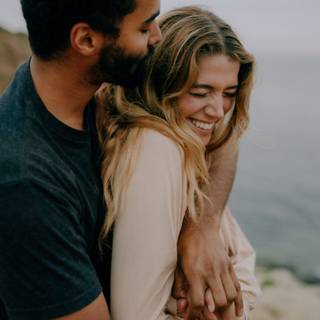 Smile couple wallpaper