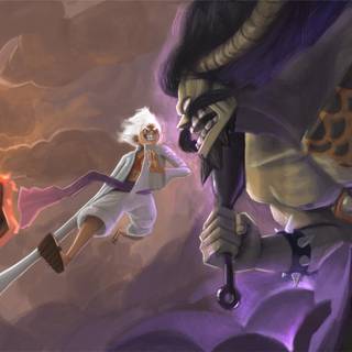 Luffy Gear 5 vs Kaido wallpaper