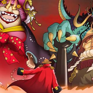 Luffy Gear 5 vs Kaido wallpaper