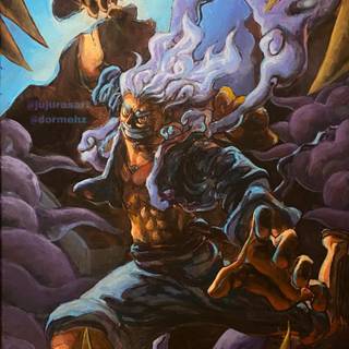 Luffy Gear 5 vs Kaido wallpaper