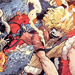 Luffy Gear 5 vs Kaido wallpaper