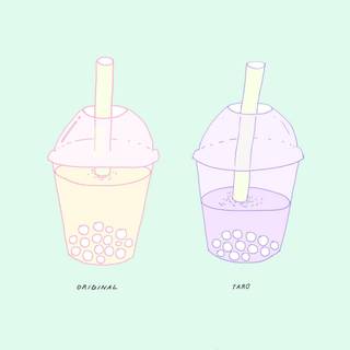 Drinking boba wallpaper