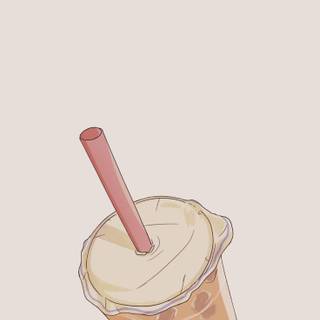 Drinking boba wallpaper