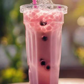 Drinking boba wallpaper