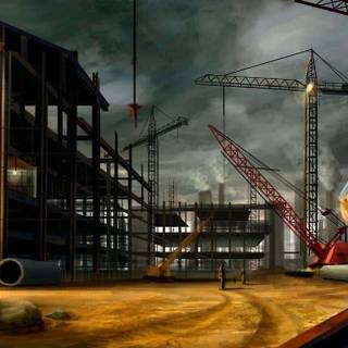 Construction work wallpaper