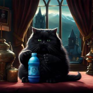 Fat Harry Potter cat wallpaper