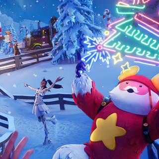 Fortnite Christmas 4k computer wallpaper