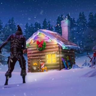 Fortnite Christmas 4k computer wallpaper