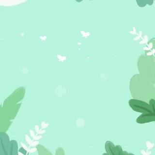 Pastel green wallpaper