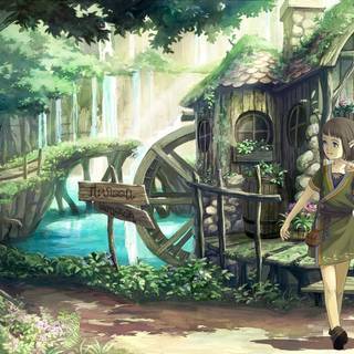 Elf village wallpaper