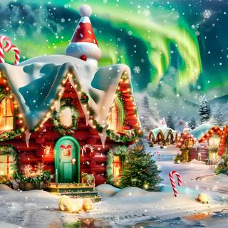 Elf village wallpaper