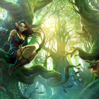 Elf village wallpaper