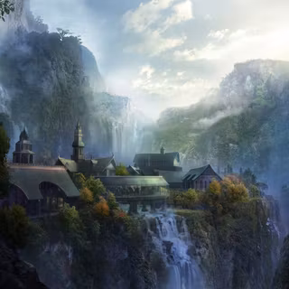 Elf village wallpaper